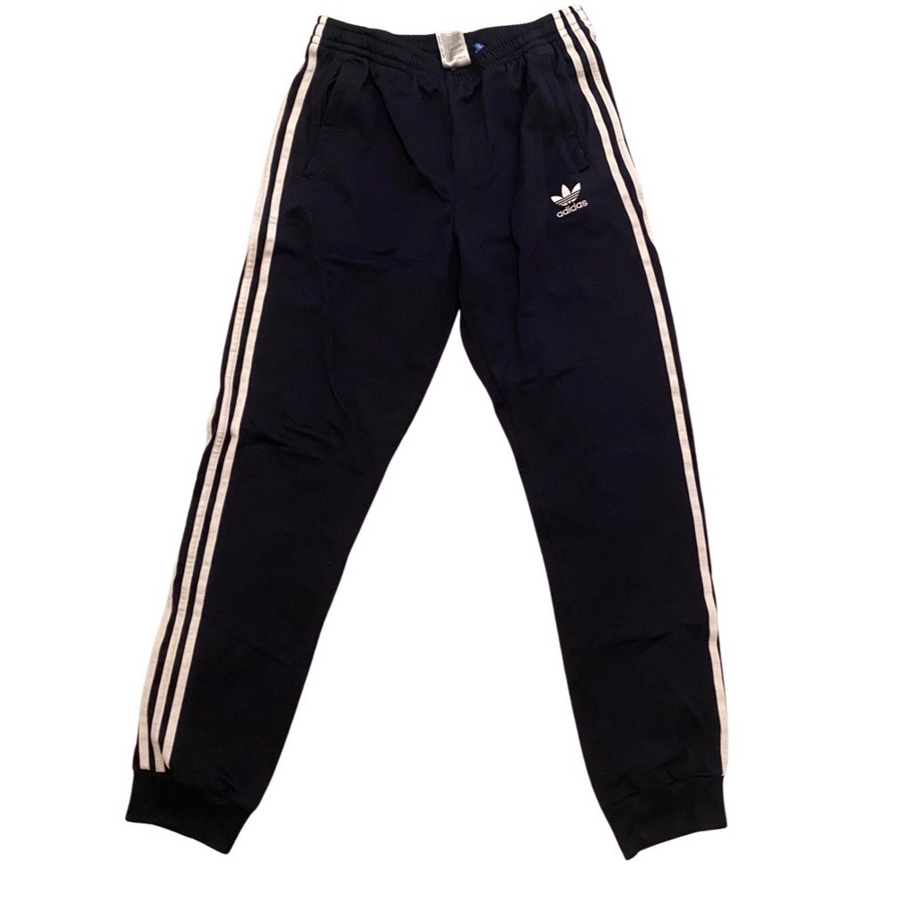 Navy blue adidas joggers